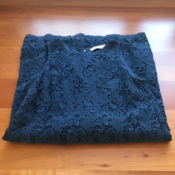 LOFT Navy Lace Dress - Picture 4 of 6